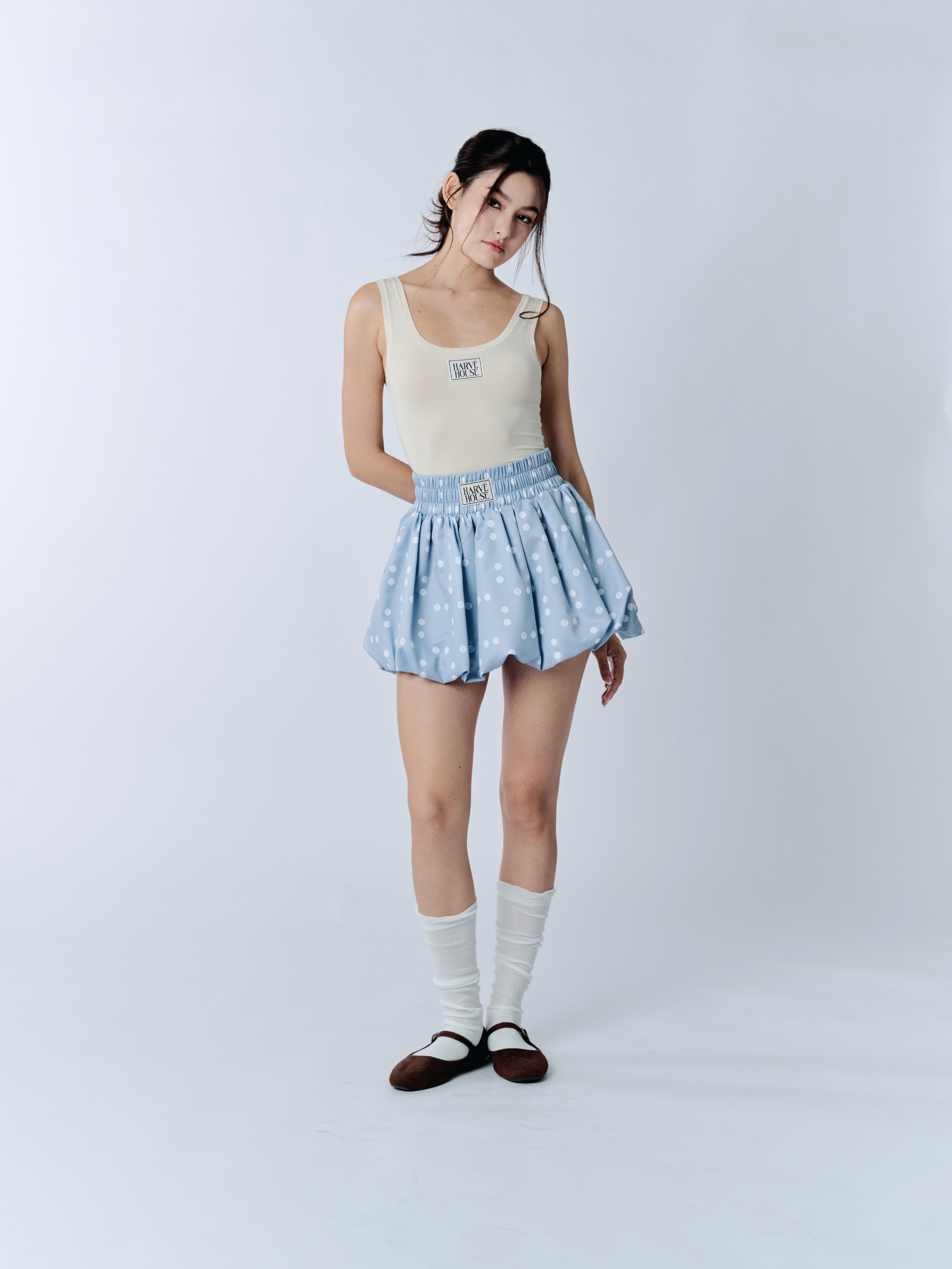 balloon short skirt Polkadot