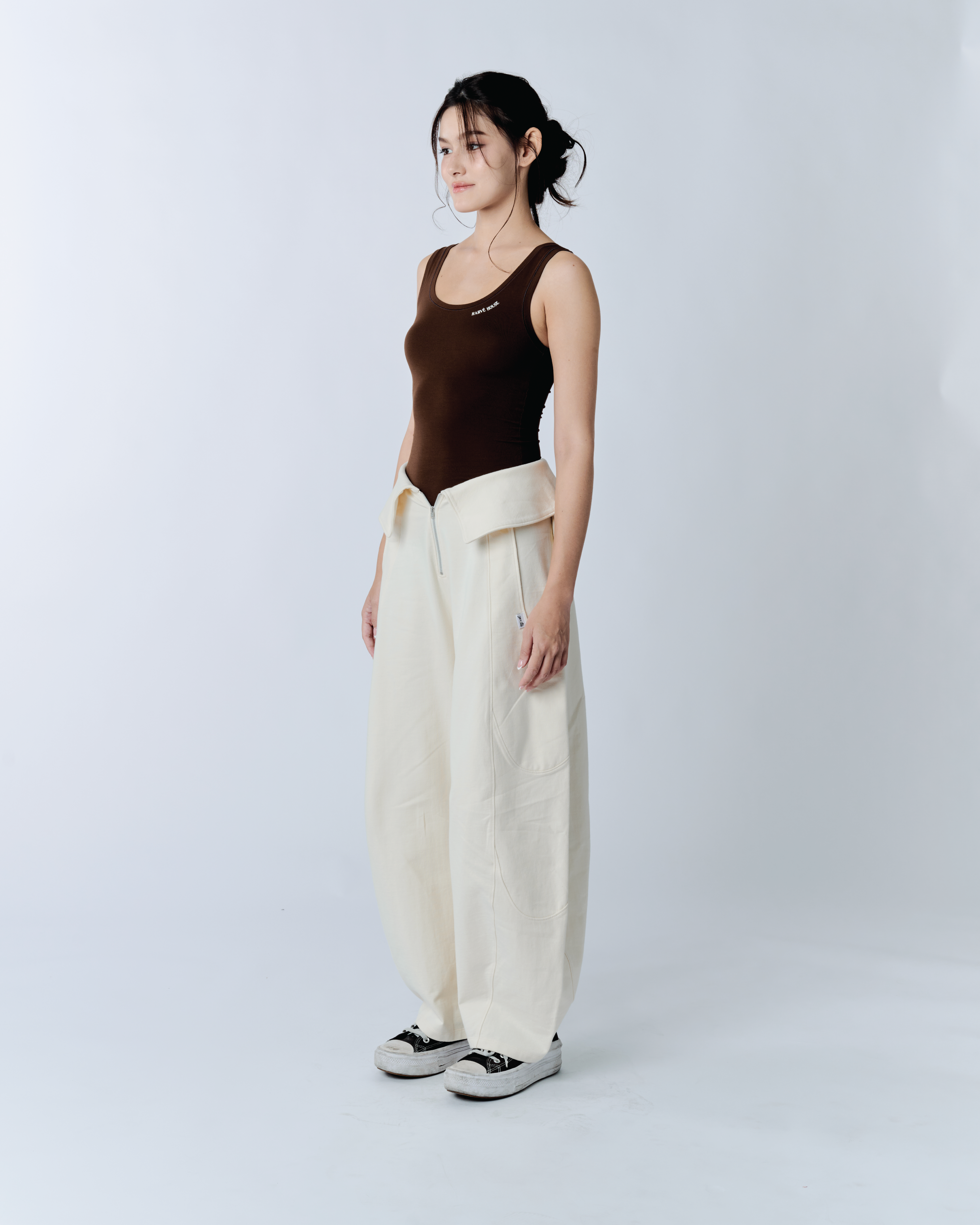 Slim Fit Tank Top Brown